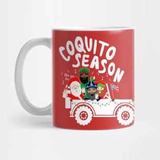 Puerto Rican Coquito Season Christmas Chinchorreo Santa Three Kings White Mug